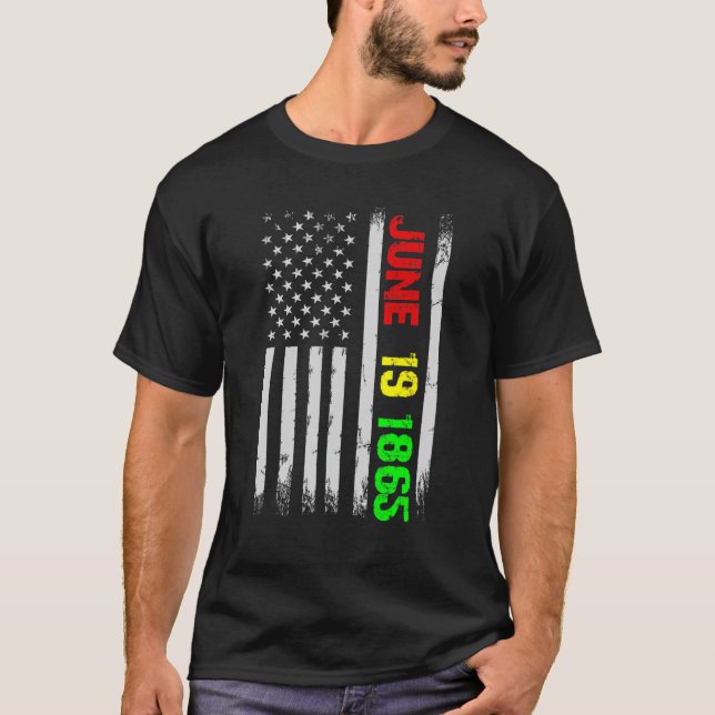 Camiseta Juneteenth Flag June 19 1865 Black History Junetee (Anverso)