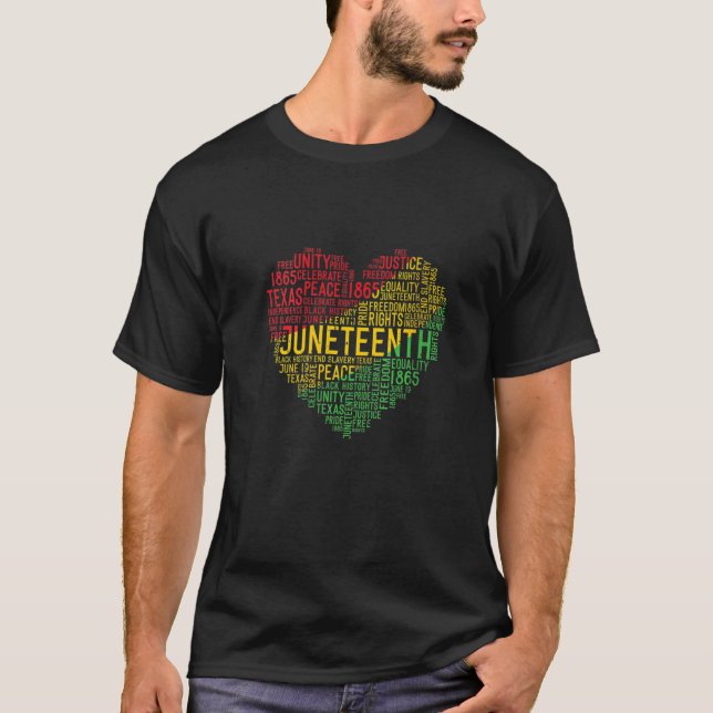 Camiseta Juneteenth Heart Black History Afro American Afric (Anverso)