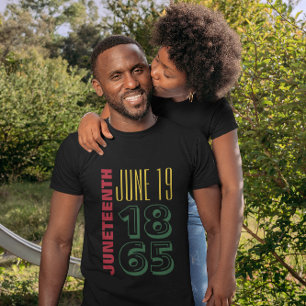 Camiseta Juneteenth June 19 1865 Typography Black History
