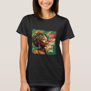 Camiseta Juneteenth Levanta Cada Voz Canta Mes de la Histor