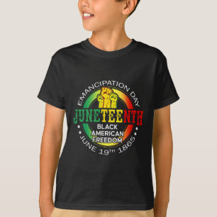 Camiseta Juneteenth Libertad Afroamericana 1865 Mes de la H
