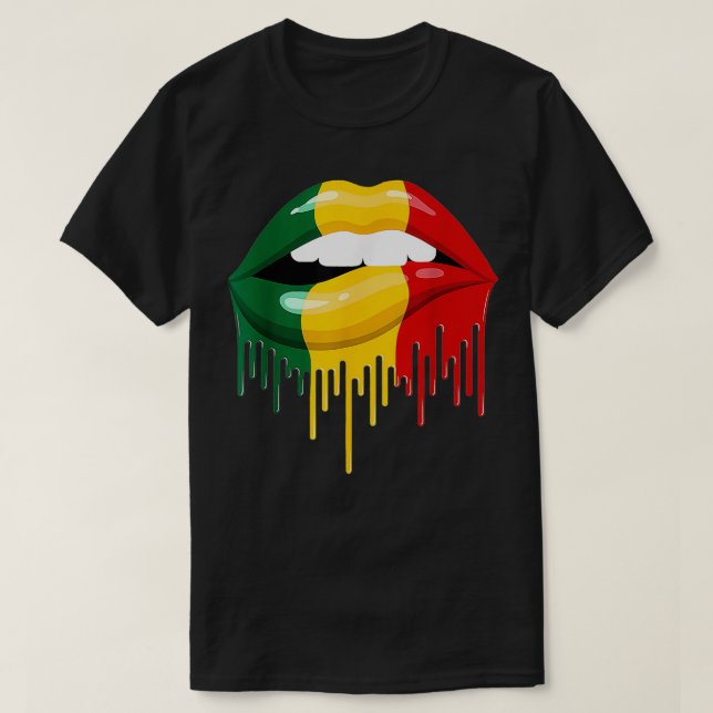 Camiseta Juneteenth Lips Since 1865, Proud Black Community  (Diseño del anverso)