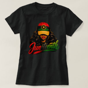 Camiseta Juneteenth Mujeres Negras Afro Melanina Libertad 1