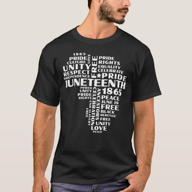Camiseta Juneteenth Nube Poder Negro Historia Africano Orgu (Anverso)