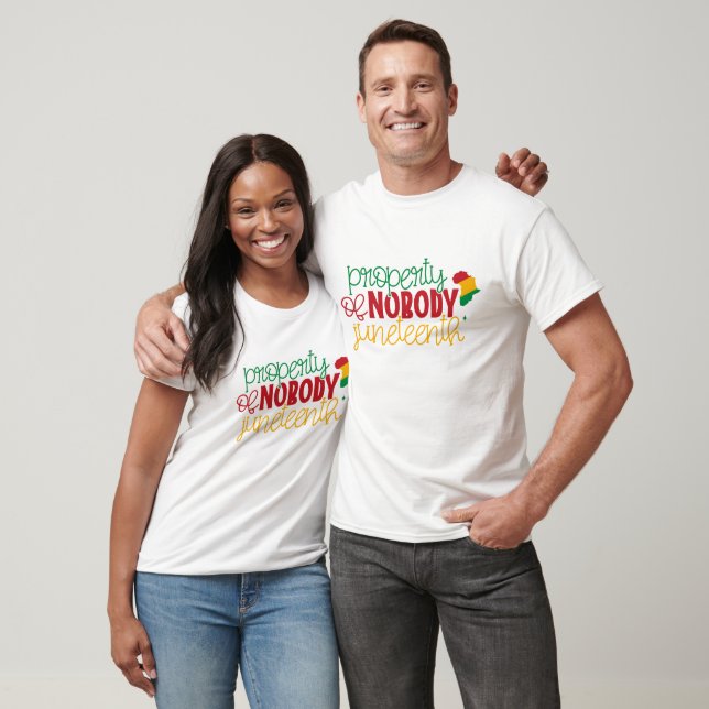 Camiseta Juneteenth Propiedad de Nadie - Historia Negra (Unisexo)