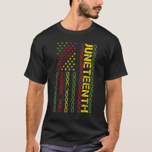 Camiseta Juneteenth Usa Flag Black History Afro American Bl