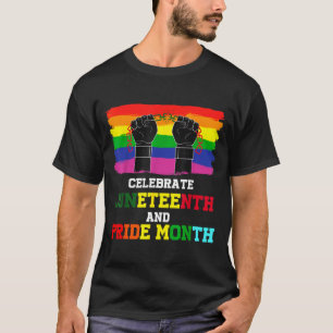 Camiseta Juneteenth y el mes del orgullo gay celebran lo ne