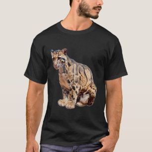 Camiseta jungla de fotografía de leopardo nublado animal ga