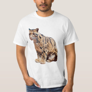 Camiseta jungla de fotografía de leopardo nublado animal ga