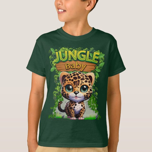 Camiseta Jungle Baby Leopard Kitty Cat Wildlife 🐆 (Anverso)