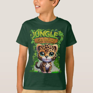 Camiseta Jungle Go Wild Leopard Kitty Cat Wildlife Animal �