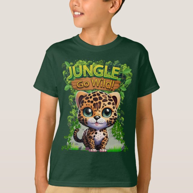 Camiseta Jungle Go Wild Leopard Kitty Cat Wildlife Animal � (Anverso)