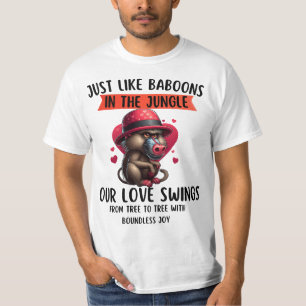 Camiseta Jungle Love Swing - Cute Baboon Tee