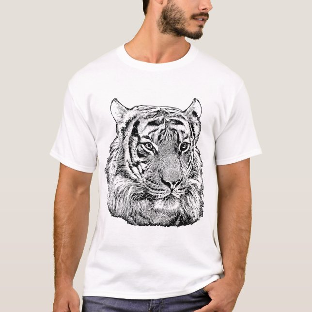 Camiseta Jungle Tiger Face animal safari naturaleza origina (Anverso)
