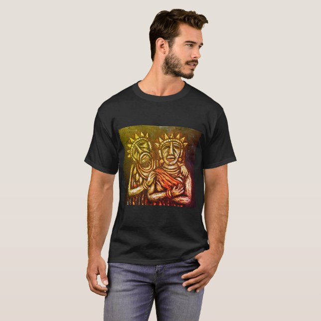 Camiseta Junglee de diseño moderno multicolor (Anverso completo)