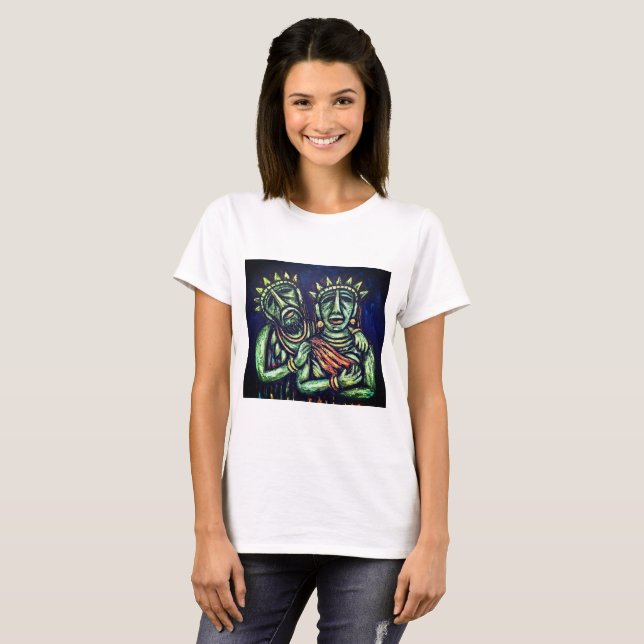 Camiseta Junglee de diseño moderno multicolor (Anverso completo)