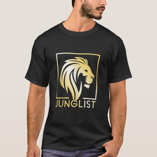 Camiseta Junglist Lion Drum N Bass Dnb Rave Edm King of the (Anverso)
