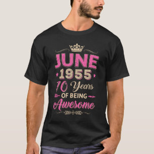 Camiseta Junio 1955 70 Años De Ser Impresionante Retro 70 B