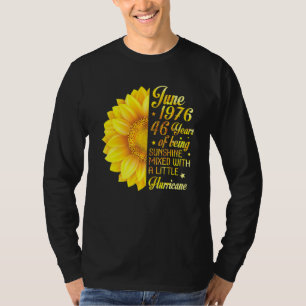 Camiseta Junio 1976 Girasol 46 Años Siendo Sunshine Mezcla