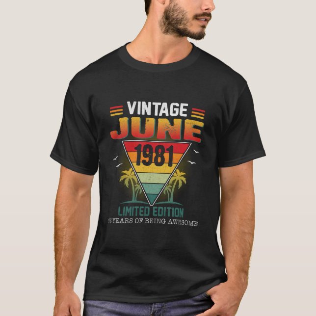 Camiseta Junio 1981 42 años de ser increíble (Anverso)