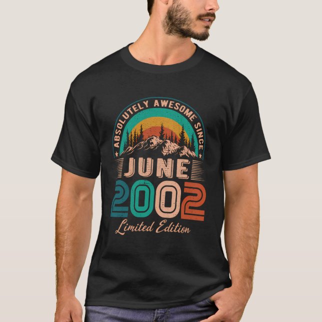 Camiseta Junio 2002 Cumpleaños Impresionante Desde Junio 20 (Anverso)
