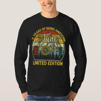 Camiseta Junio 2011 Vintage De 11 Años De Edad Nacido Incre