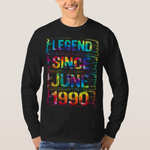 Camiseta Junio 32 Años Desde 1990 32º Día de Nacimiento