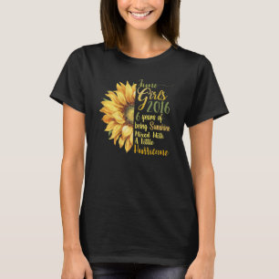 Camiseta Junio Chica 2016 6 Años Cumpleaños Sunshine 6
