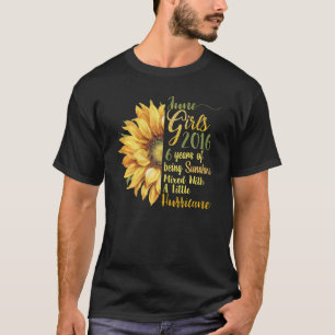Camiseta Junio Chica 2016 6 Años Cumpleaños Sunshine 6