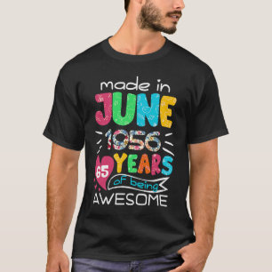 Camiseta Junio Chicas 1956 65º cumpleaños 65 años de edad