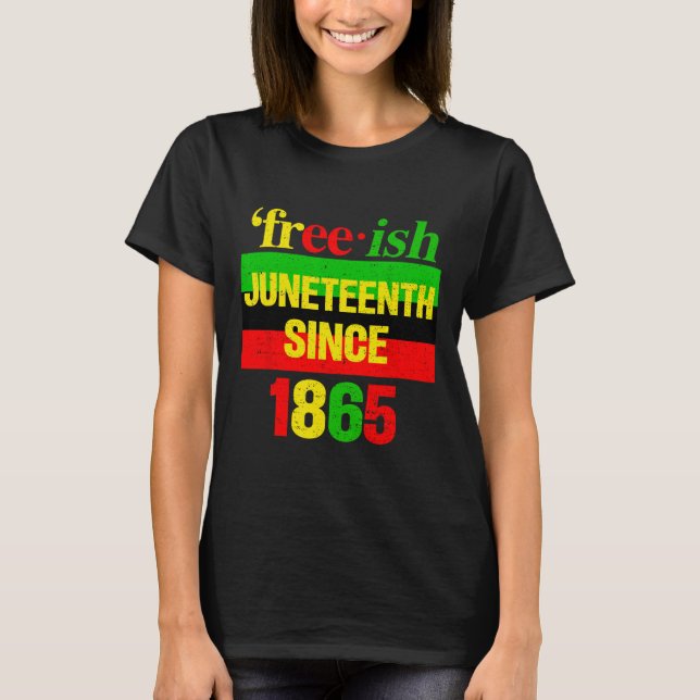 Camiseta Junio de 1865 Historia negra Libertad afroamerican (Anverso)