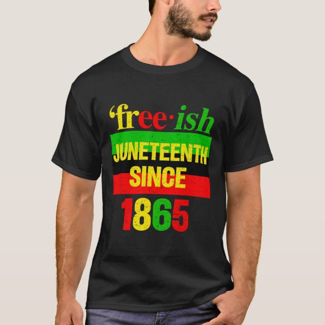 Camiseta Junio de 1865 Historia negra Libertad afroamerican (Anverso)