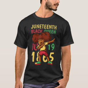 Camiseta Junio de 1865 Reina negra Melanin Chica Magic Afri