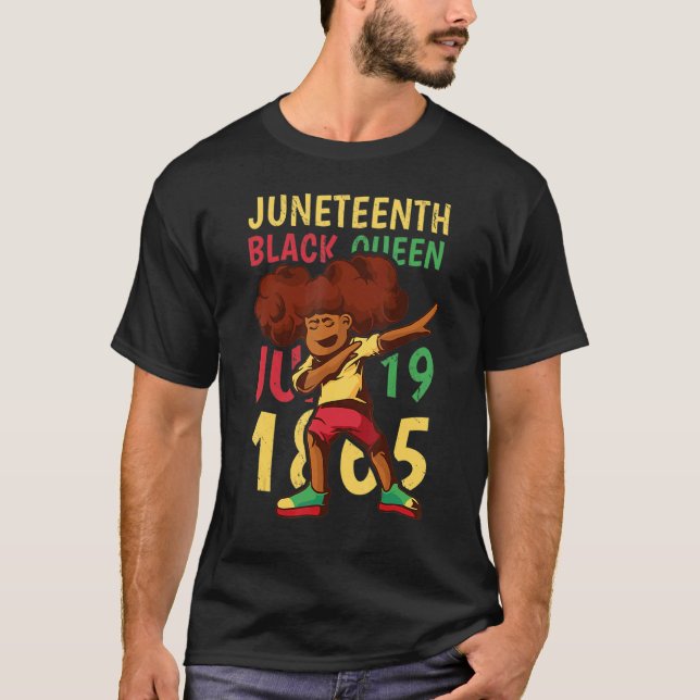 Camiseta Junio de 1865 Reina negra Melanin Chica Magic Afri (Anverso)