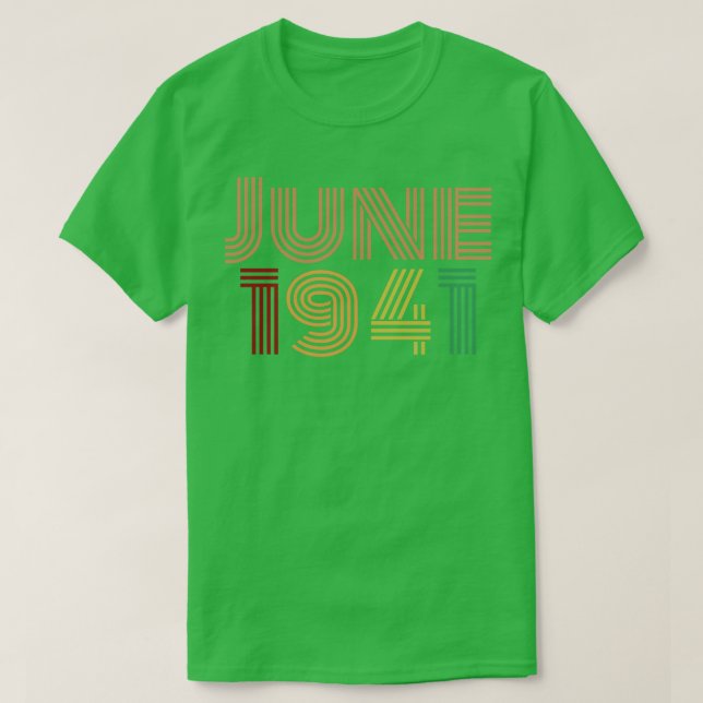 Camiseta Junio de 1941 Nacimiento en junio de 1941 (Diseño del anverso)