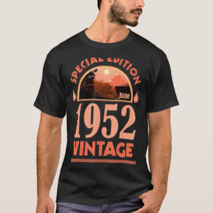 Camiseta Junio de 1952 Edición Especial Vintage de cumpleañ