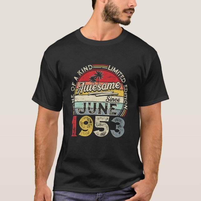 Camiseta Junio De 1953 Edición Limitada Outfit Retro 68Th B (Anverso)