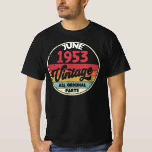 Camiseta Junio de 1953 Vintage All Original Birthday Gift R