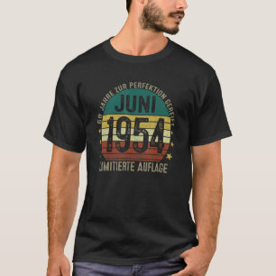 Camiseta Junio de 1954 Regalos divertidos para mujer de 68 