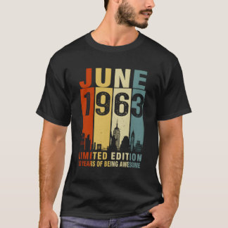 Camiseta Junio De 1963 60 Años De Ser Increíble
