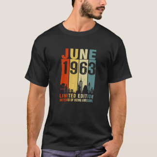 Camiseta Junio De 1963 60 Años De Ser Una Vintage Increíble