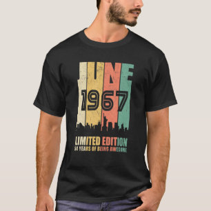 Camiseta Junio De 1967 54 Cumpleaños 54 Años De Edad 1967 C
