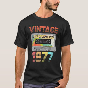 Camiseta Junio De 1977 44º Cumpleaños Retro Vintage 1977 Na