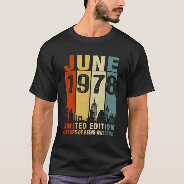 Camiseta Junio De 1978 45 Años De Ser Increíble (Anverso)