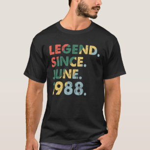 Camiseta Junio de 1988 Legendario retro 1988 desde 1