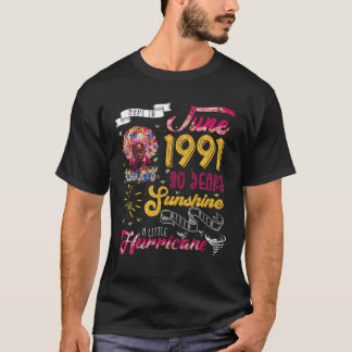 Camiseta Junio De 1991 30 Años De Sunshine Mezclados Con Hu