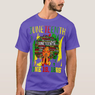 Camiseta Junio del 19 de junio Melanin Black Women Natural 