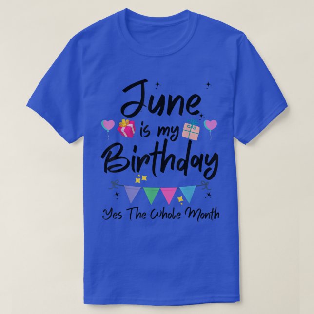 Camiseta Junio Es Mi Mes De Cumpleaños, Sí Todo El Mes Dive (Diseño del anverso)