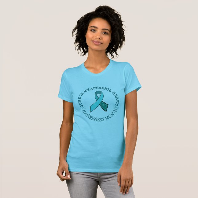 Camiseta Junio es Miastenia Gravis Awareness Mes Shirt (Anverso completo)