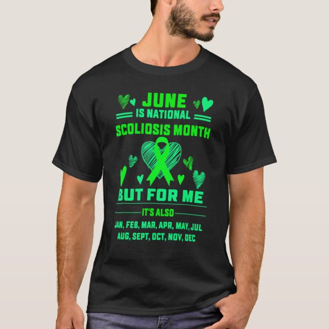 Camiseta Junio Mes Nacional Concienciación sobre la Scolios (Anverso)
